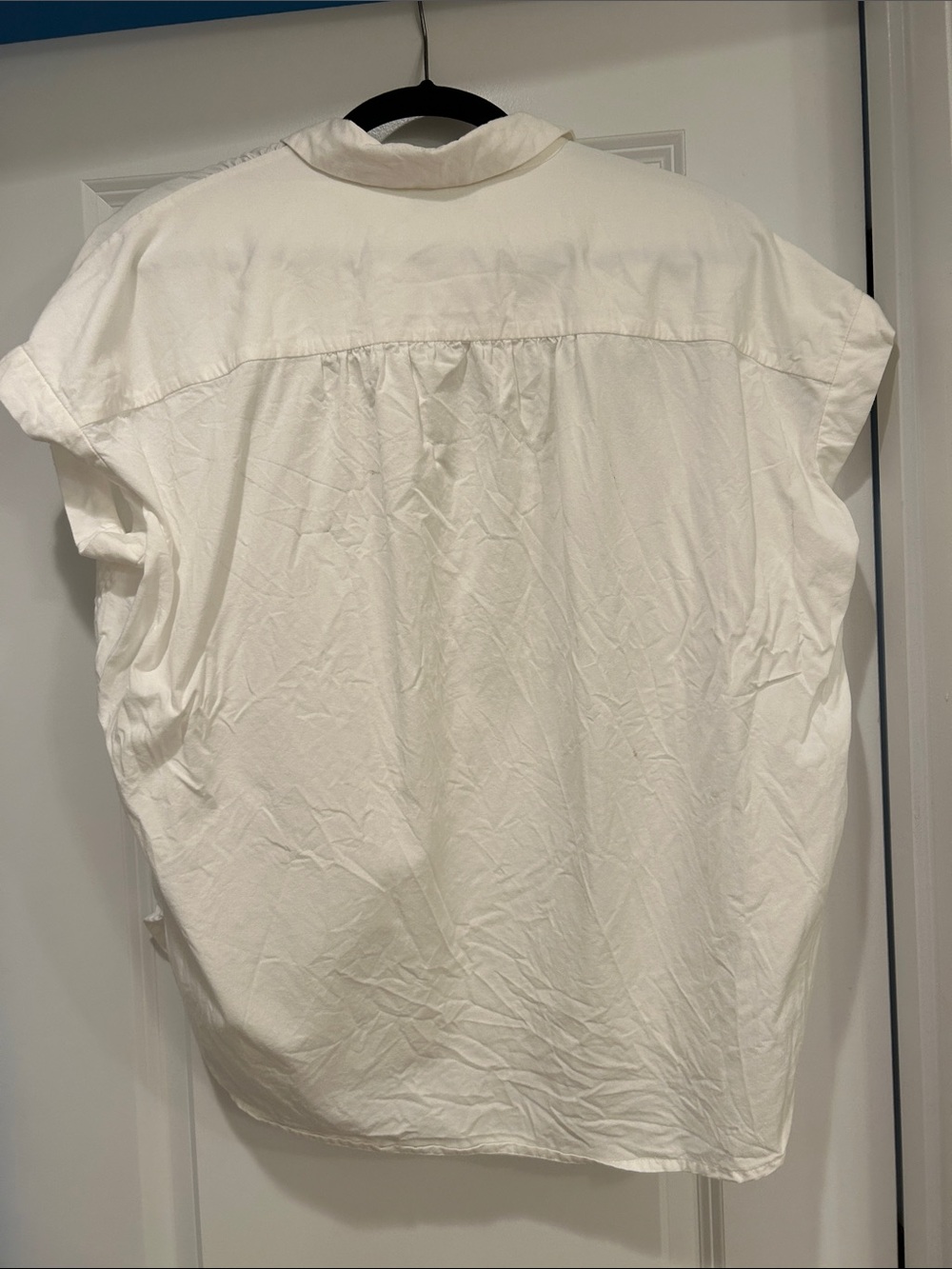 Madewell White Short-Sleeve Button-Down Relaxed Shirt - Picture 3 of 3